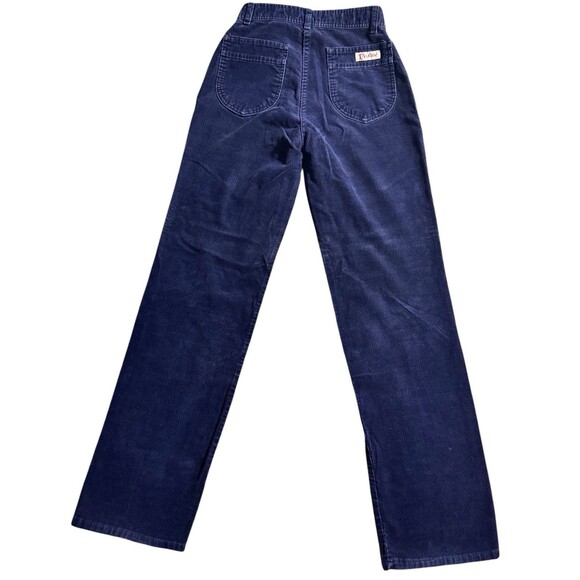 VTG Crestline High Waisted Corduroy Pants Size 10 Straight Leg 1970s Navy Boho - Picture 1 of 14